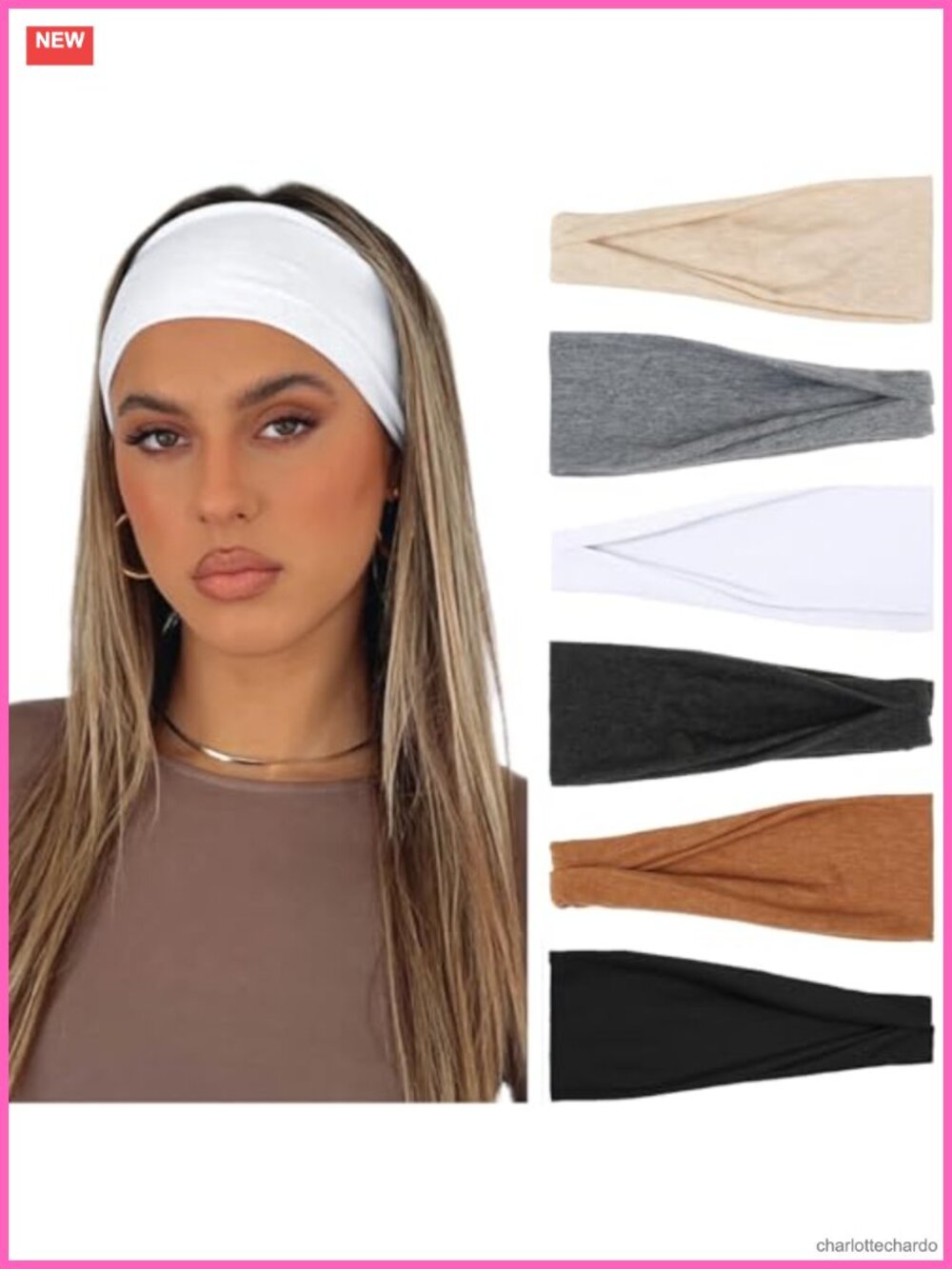 Wide Non Slip Elastic Cloth Headbands Set Women Yoga Workout Hair Access